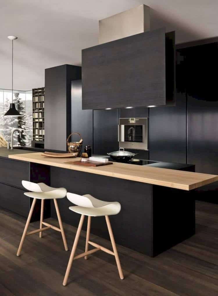 On contemporary kitchens, people like clean-cut lines when it comes to cabinets and appliances, bold tiles and backsplashes, a sleek feel and a state of the art design. For more ideas go to thekitchenvibe.com